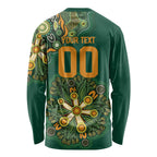 Australia Rugby National Heritage Custom Long Sleeve Shirt Indigenous Aboriginal Dot Art