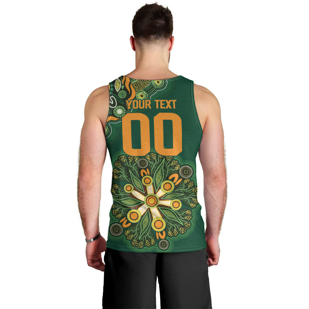 Australia Rugby National Heritage Custom Men Tank Top Indigenous Aboriginal Dot Art