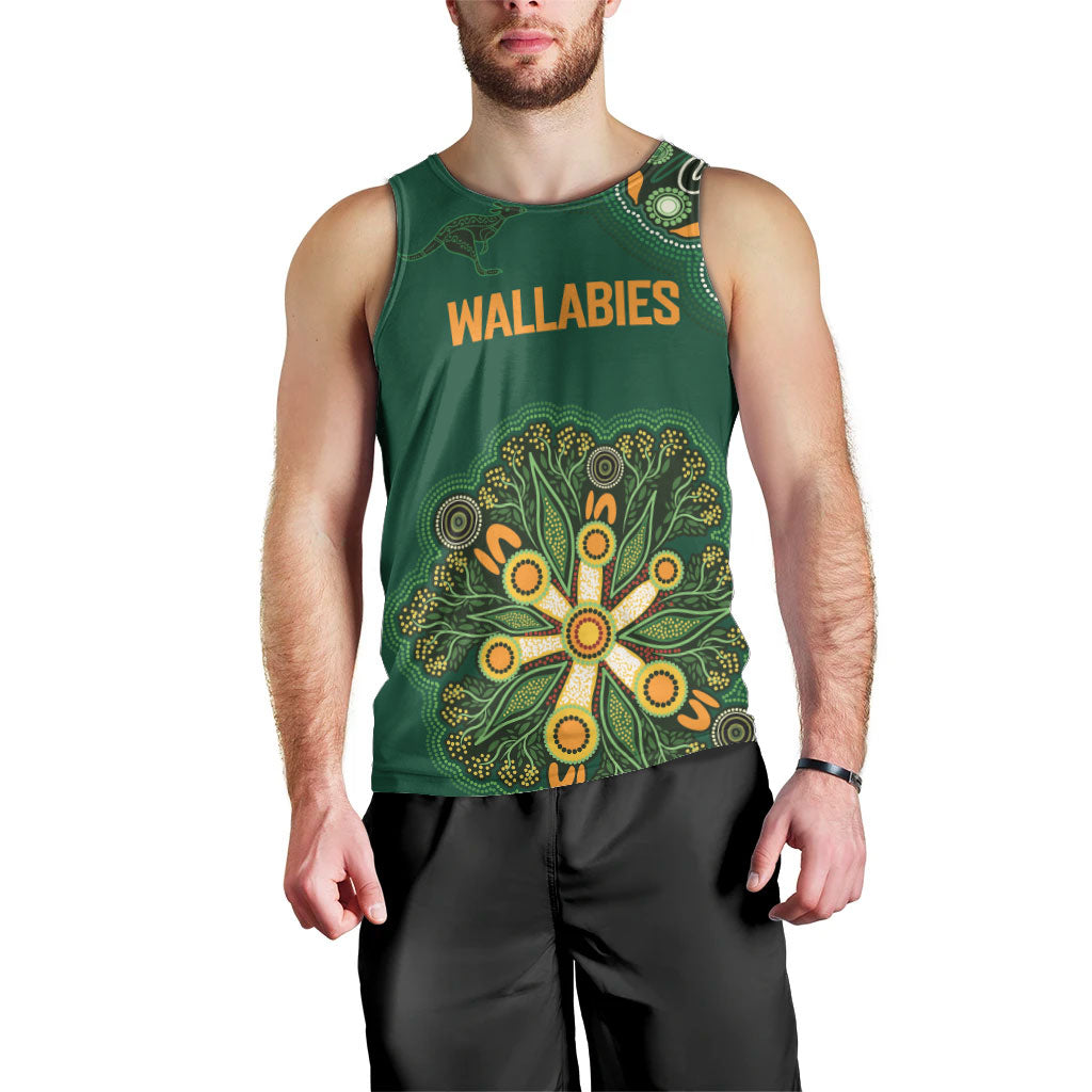 Australia Rugby National Heritage Custom Men Tank Top Indigenous Aboriginal Dot Art