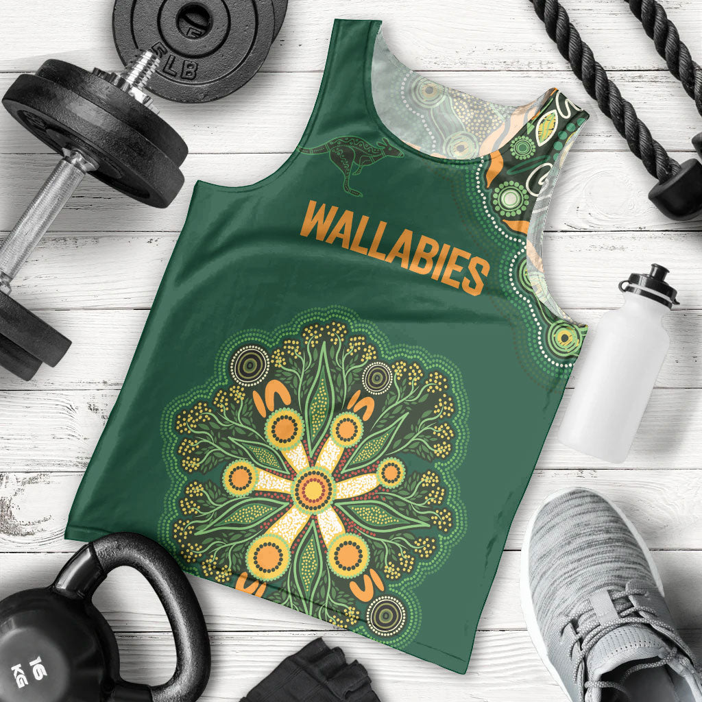 Australia Rugby National Heritage Custom Men Tank Top Indigenous Aboriginal Dot Art