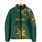 Australia Rugby National Heritage Custom Padded Jacket Indigenous Aboriginal Dot Art