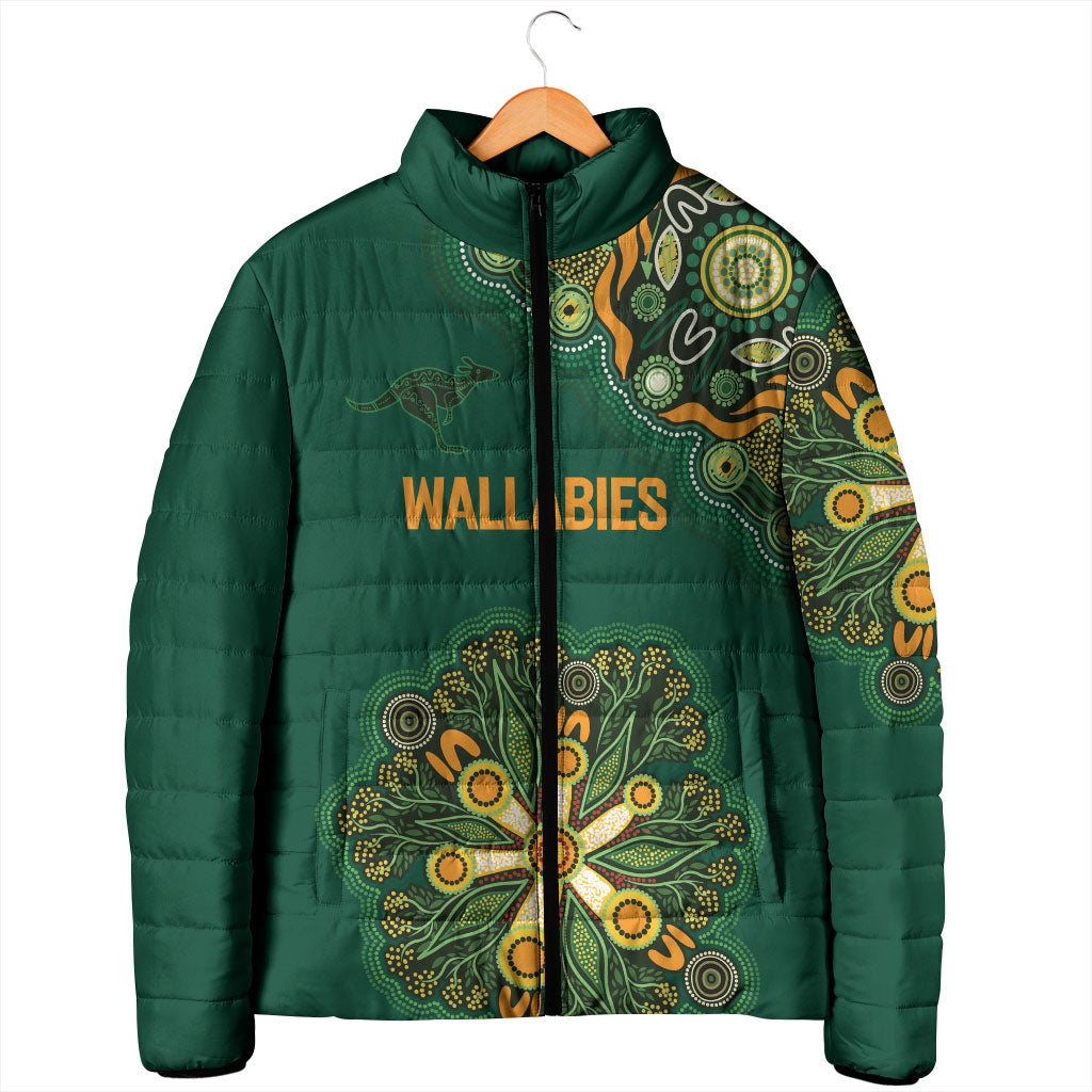 Australia Rugby National Heritage Custom Padded Jacket Indigenous Aboriginal Dot Art