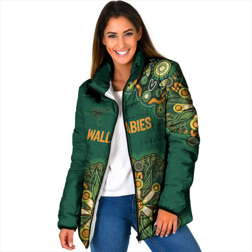 Australia Rugby National Heritage Custom Padded Jacket Indigenous Aboriginal Dot Art