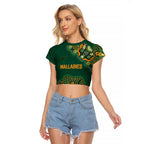 Australia Rugby National Heritage Custom Raglan Cropped T Shirt Indigenous Aboriginal Dot Art