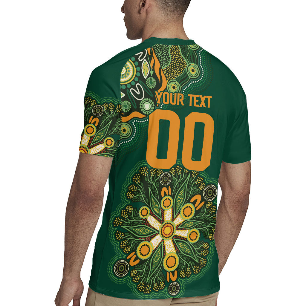 Australia Rugby National Heritage Custom Rugby Jersey Indigenous Aboriginal Dot Art