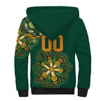 Australia Rugby National Heritage Custom Sherpa Hoodie Indigenous Aboriginal Dot Art