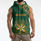 Australia Rugby National Heritage Custom Sleeveless Hoodie Indigenous Aboriginal Dot Art