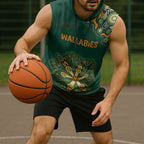 Australia Rugby National Heritage Custom Sleeveless Hoodie Indigenous Aboriginal Dot Art