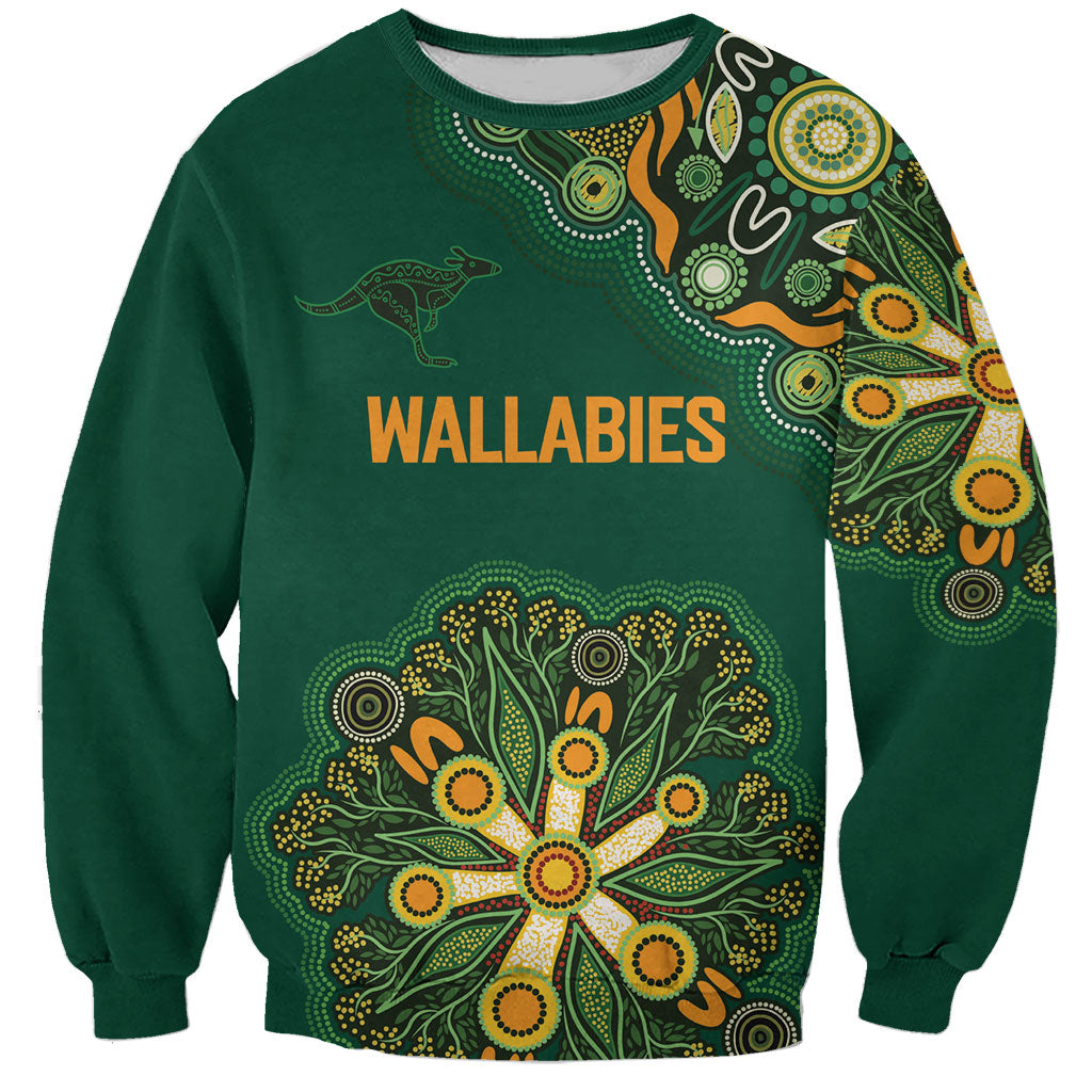 Australia Rugby National Heritage Custom Sweatshirt Indigenous Aboriginal Dot Art
