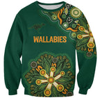 Australia Rugby National Heritage Custom Sweatshirt Indigenous Aboriginal Dot Art