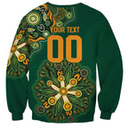 Australia Rugby National Heritage Custom Sweatshirt Indigenous Aboriginal Dot Art
