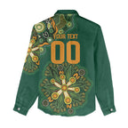 Australia Rugby National Heritage Custom Women Casual Shirt Indigenous Aboriginal Dot Art