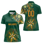 Australia Rugby National Heritage Custom Women Polo Shirt Indigenous Aboriginal Dot Art