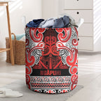 Aotearoa Iwi Ngapuhi Laundry Basket Maori Wharenui House Tribal Pattern