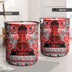 Aotearoa Iwi Ngapuhi Laundry Basket Maori Wharenui House Tribal Pattern