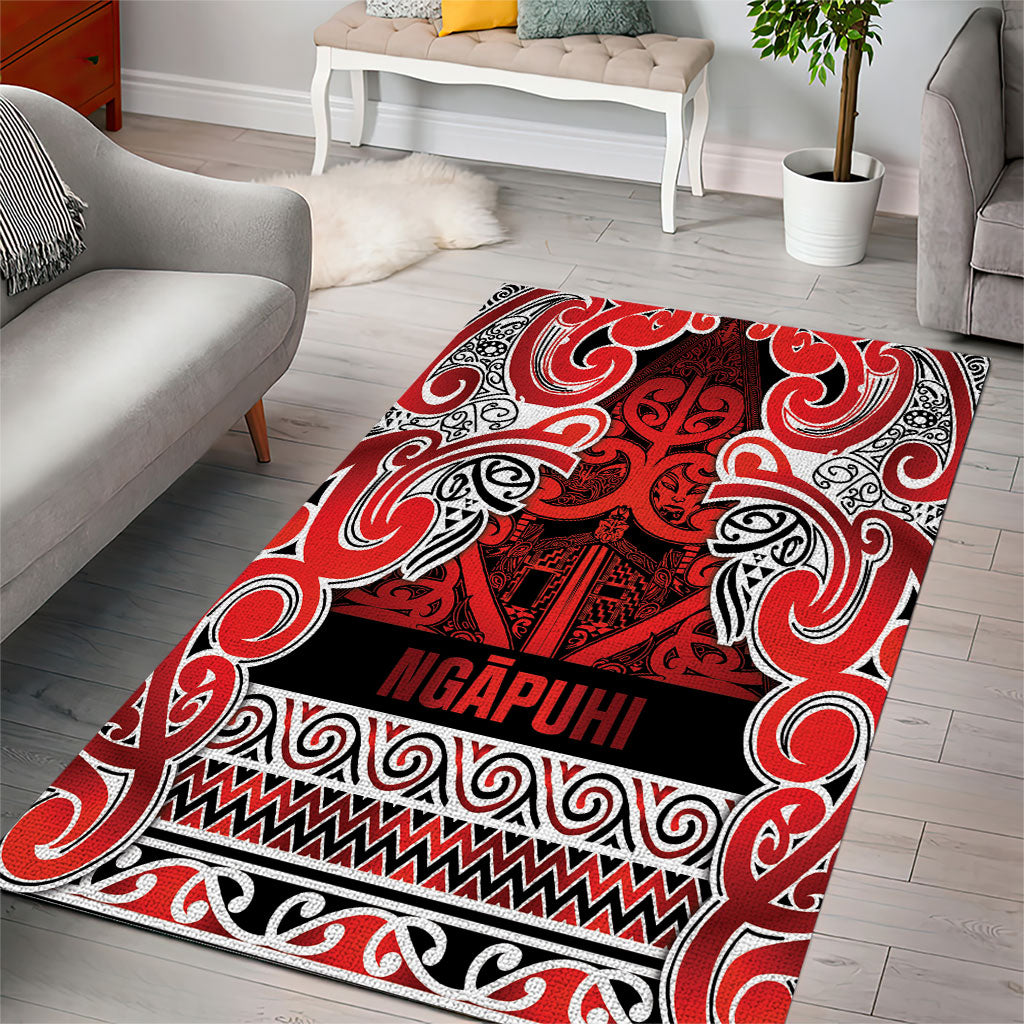Aotearoa Iwi Ngapuhi Area Rug Maori Wharenui House Tribal Pattern