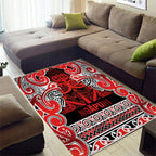 Aotearoa Iwi Ngapuhi Area Rug Maori Wharenui House Tribal Pattern