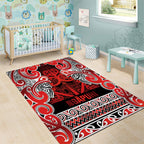 Aotearoa Iwi Ngapuhi Area Rug Maori Wharenui House Tribal Pattern