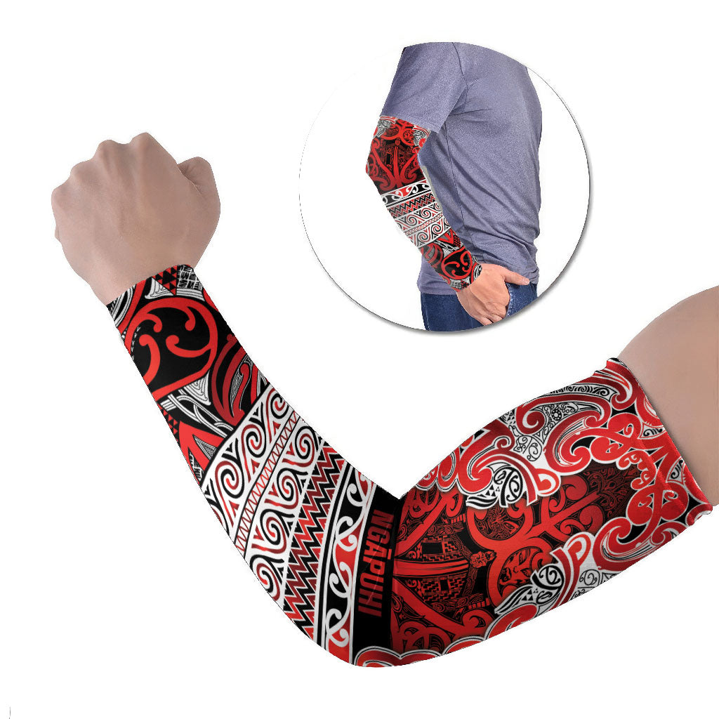 Aotearoa Iwi Ngapuhi Arm Sleeves Maori Wharenui House Tribal Pattern