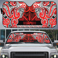 Aotearoa Iwi Ngapuhi Auto Sun Shade Maori Wharenui House Tribal Pattern