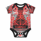 Aotearoa Iwi Ngapuhi Baby Onesie Maori Wharenui House Tribal Pattern