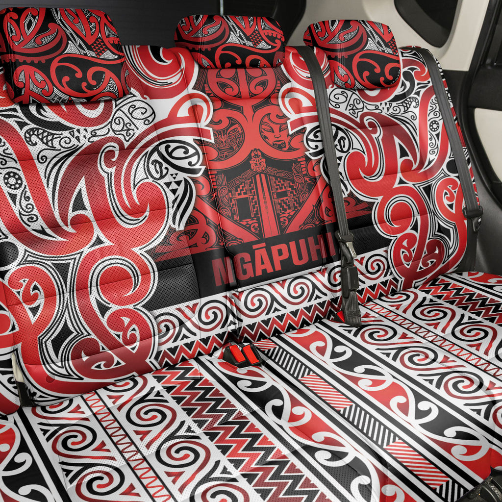 Aotearoa Iwi Ngapuhi Back Car Seat Cover Maori Wharenui House Tribal Pattern