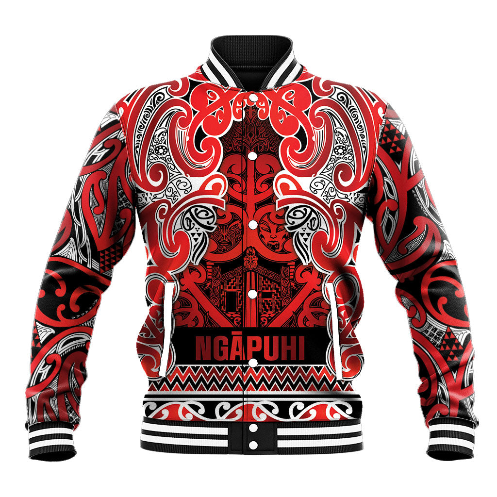 Aotearoa Iwi Ngapuhi Baseball Jacket Maori Wharenui House Tribal Pattern