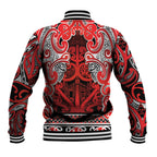 Aotearoa Iwi Ngapuhi Baseball Jacket Maori Wharenui House Tribal Pattern