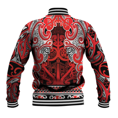 Aotearoa Iwi Ngapuhi Baseball Jacket Maori Wharenui House Tribal Pattern