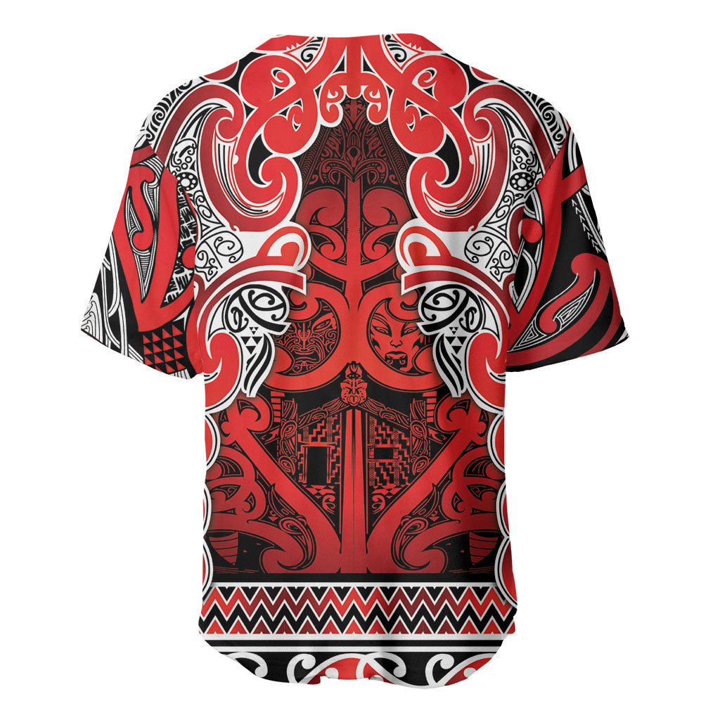 Aotearoa Iwi Ngapuhi Baseball Jersey Maori Wharenui House Tribal Pattern