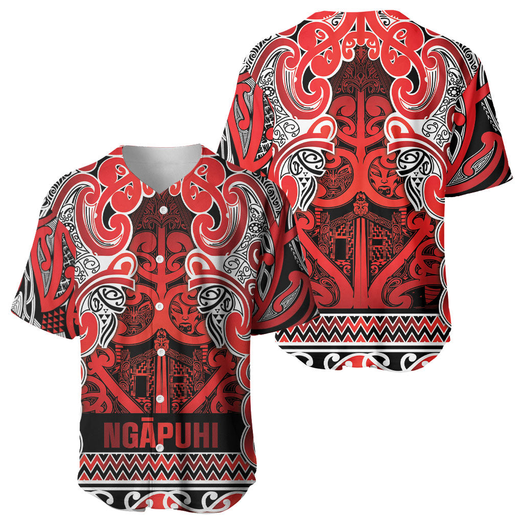 Aotearoa Iwi Ngapuhi Baseball Jersey Maori Wharenui House Tribal Pattern