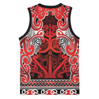 Aotearoa Iwi Ngapuhi Basketball Jersey Maori Wharenui House Tribal Pattern