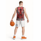 Aotearoa Iwi Ngapuhi Basketball Jersey Maori Wharenui House Tribal Pattern