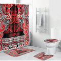 Aotearoa Iwi Ngapuhi Bathroom Set Maori Wharenui House Tribal Pattern