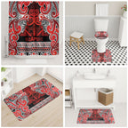 Aotearoa Iwi Ngapuhi Bathroom Set Maori Wharenui House Tribal Pattern