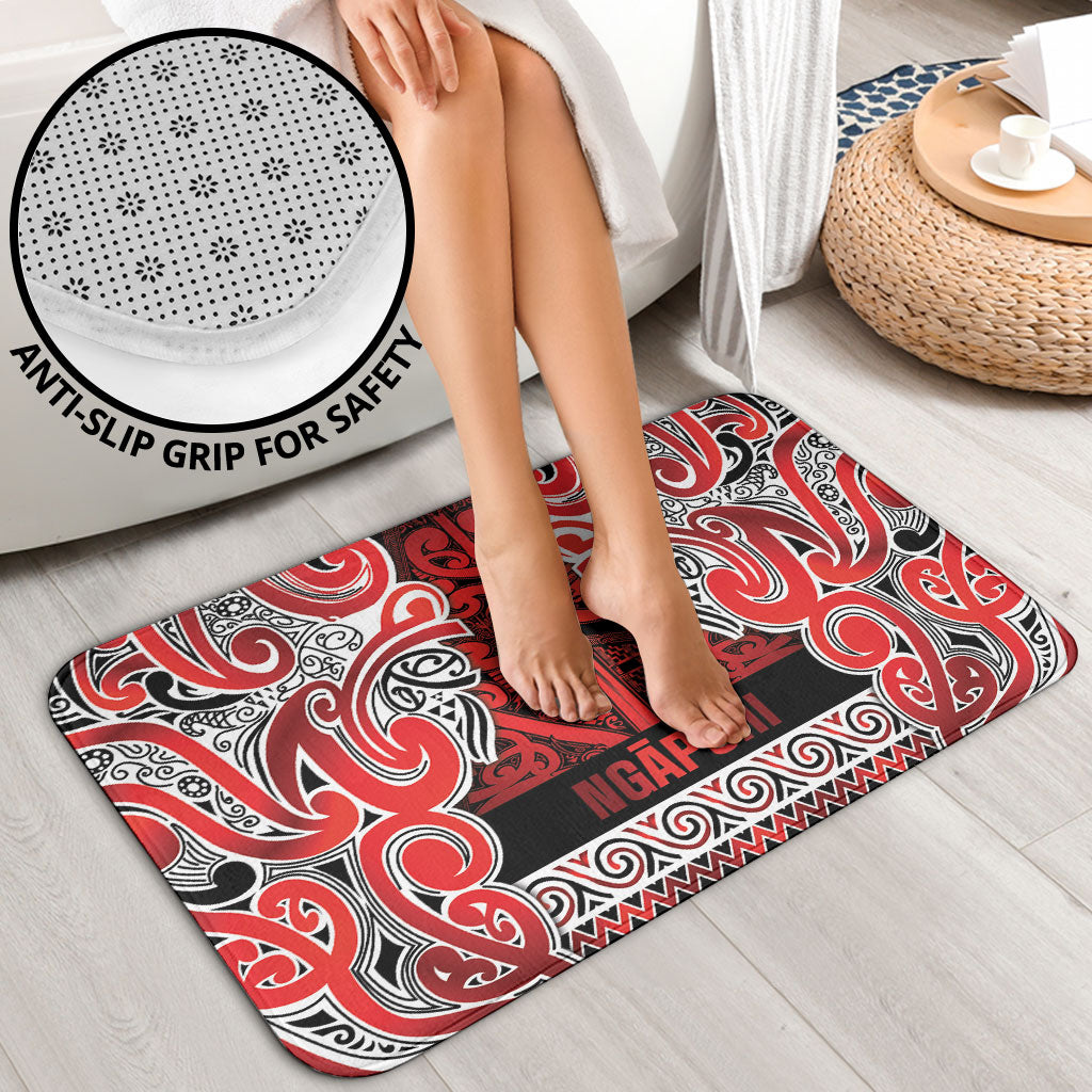 Aotearoa Iwi Ngapuhi Bathroom Set Maori Wharenui House Tribal Pattern