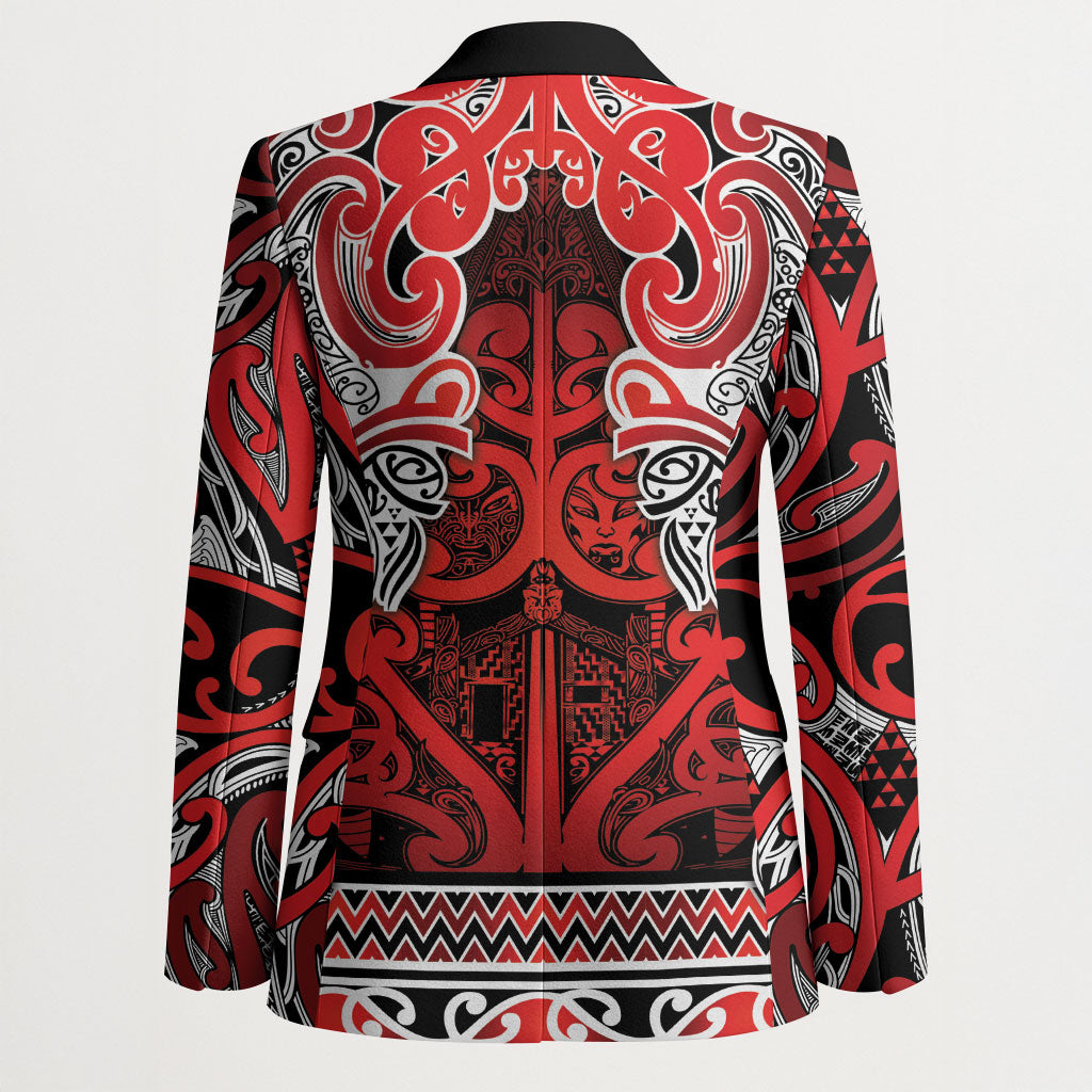 Aotearoa Iwi Ngapuhi Blazer Maori Wharenui House Tribal Pattern