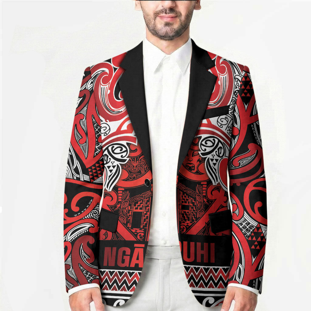 Aotearoa Iwi Ngapuhi Blazer Maori Wharenui House Tribal Pattern