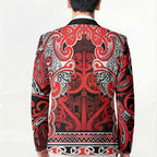 Aotearoa Iwi Ngapuhi Blazer Maori Wharenui House Tribal Pattern