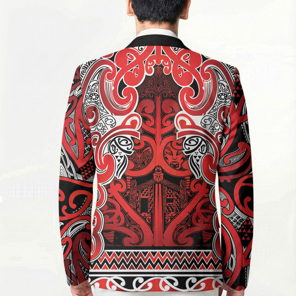Aotearoa Iwi Ngapuhi Blazer Maori Wharenui House Tribal Pattern
