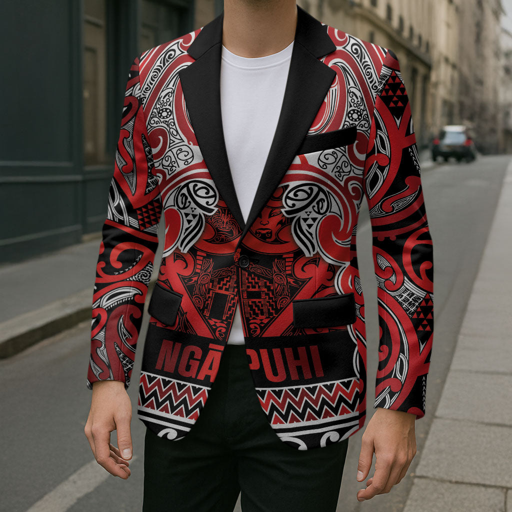 Aotearoa Iwi Ngapuhi Blazer Maori Wharenui House Tribal Pattern