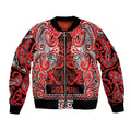 Aotearoa Iwi Ngapuhi Bomber Jacket Maori Wharenui House Tribal Pattern