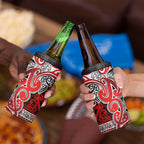 Aotearoa Iwi Ngapuhi 4 in 1 Can Cooler Tumbler Maori Wharenui House Tribal Pattern