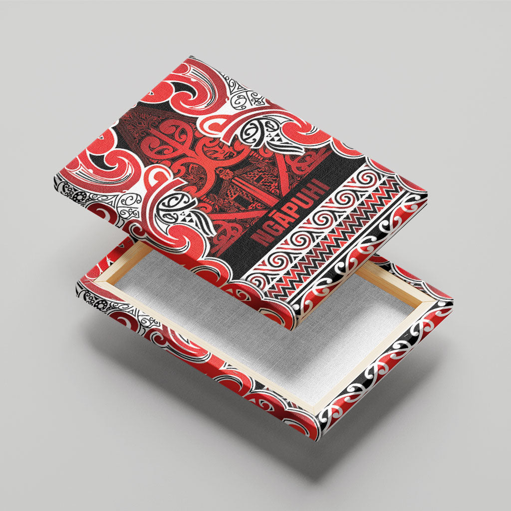 Aotearoa Iwi Ngapuhi Canvas Wall Art Maori Wharenui House Tribal Pattern
