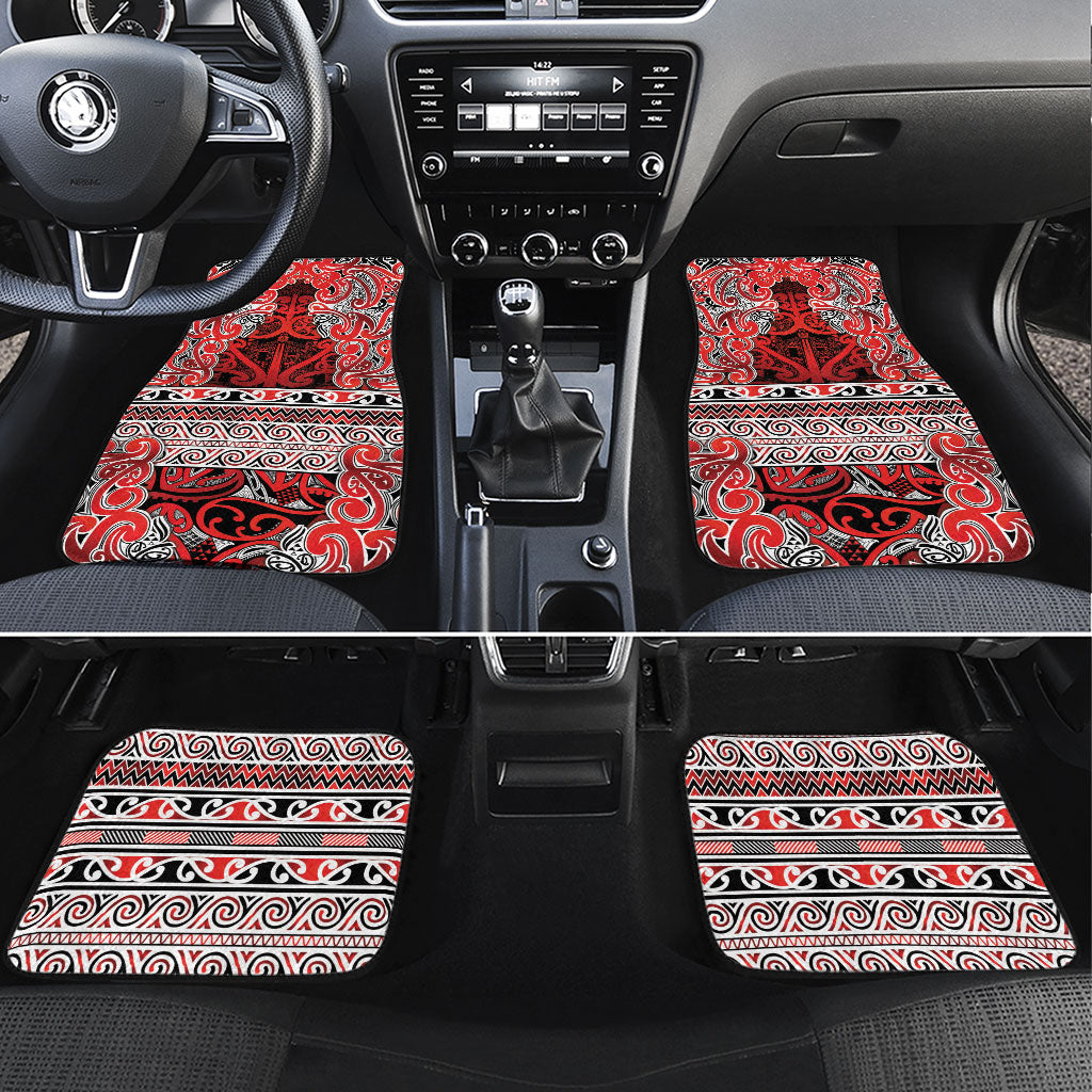 Aotearoa Iwi Ngapuhi Car Mats Maori Wharenui House Tribal Pattern