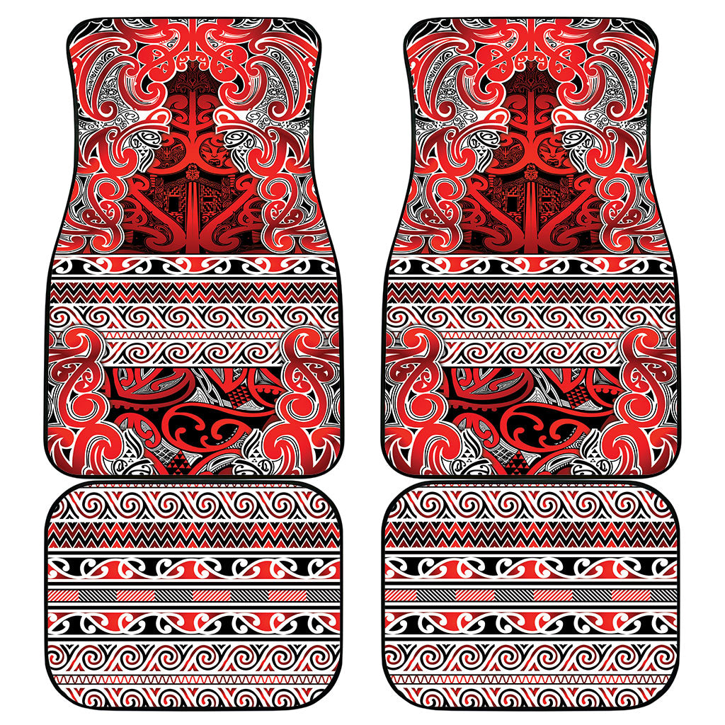 Aotearoa Iwi Ngapuhi Car Mats Maori Wharenui House Tribal Pattern