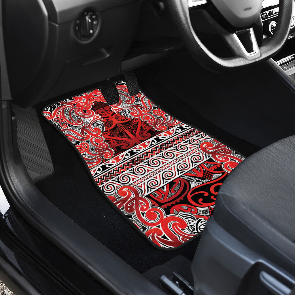 Aotearoa Iwi Ngapuhi Car Mats Maori Wharenui House Tribal Pattern