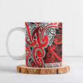 Aotearoa Iwi Ngapuhi Ceramic Mug Maori Wharenui House Tribal Pattern