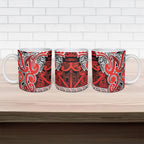 Aotearoa Iwi Ngapuhi Ceramic Mug Maori Wharenui House Tribal Pattern