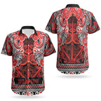 Aotearoa Iwi Ngapuhi Couples Matching Tank Maxi Dress and Hawaiian Shirt Maori Wharenui House Tribal Pattern